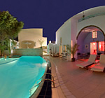santorini hotel with pool